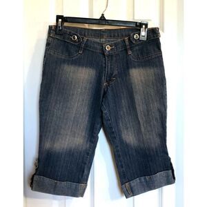 MASTER JEANS - EUC - L Sz S-M Retro Low-Rise Bermuda Shorts/Selectively Faded